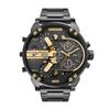Diesel Daddy Chronograph Gunmetal Gray and Gold Stainless Steel Bracelet Watch Daddy Daddy Slim Mr. Two-Tone (Model DZ7484), Gunmetal/Gold, 57mm, Mr.