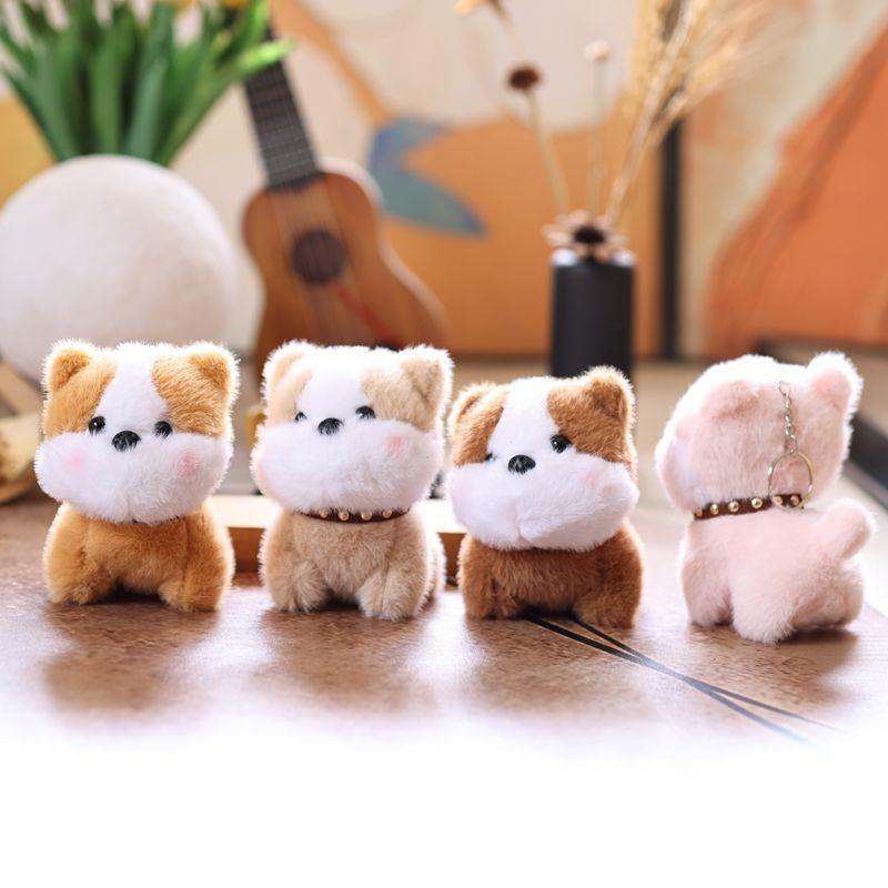 Adorable Puppy Plush Keychain Stuffed Animal With Pp Cotton Fill Collectible Gift