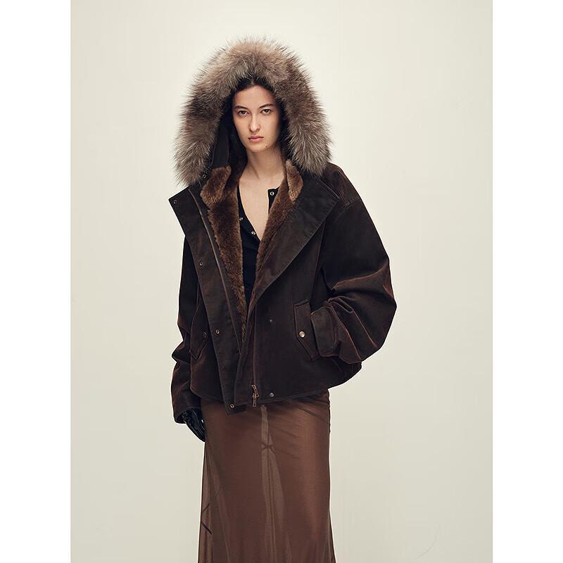 CHIC PARKA Removable Fox Fur Collar Down Parka