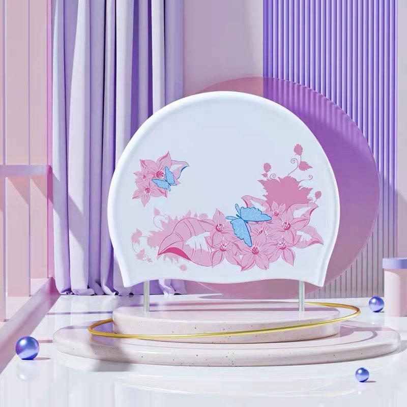 Силиконовые шапочки для плавания, удобная шапочка для купания, шапочка для купания для длинных волос, противоскользящая водонепроницаемая шапочка для плавания, защищающая волосы и уши