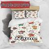 3pcs Duvet Cover Set (1*Duvet Cover + 2*Pillowcase, Without Core), Custom Name Crayon Shin Pattern Bedding Set, Home Bedroom Decor Gift