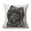 Hand Painting Dog Posters Cushion Cover Greyhound Bull Terrier Labrador Animals Portrait Pillowcase Decorative Pillows For Sofa