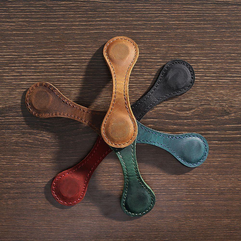 Винтажная магнитная кожаная закладка для книг Двусторонняя магнитная пряжка Магнитный зажим для блокнота Закладки для книг Разделитель страниц Канцелярские принадлежности