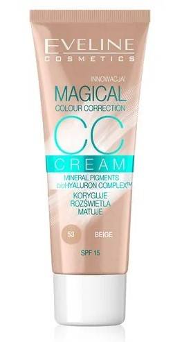 Eveline magical cc krem 53 beige spf15, 30 ml