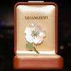 Western Liang Exquisite Mother-of-Pearl Amethyst Peach Blossom Brooch Pin