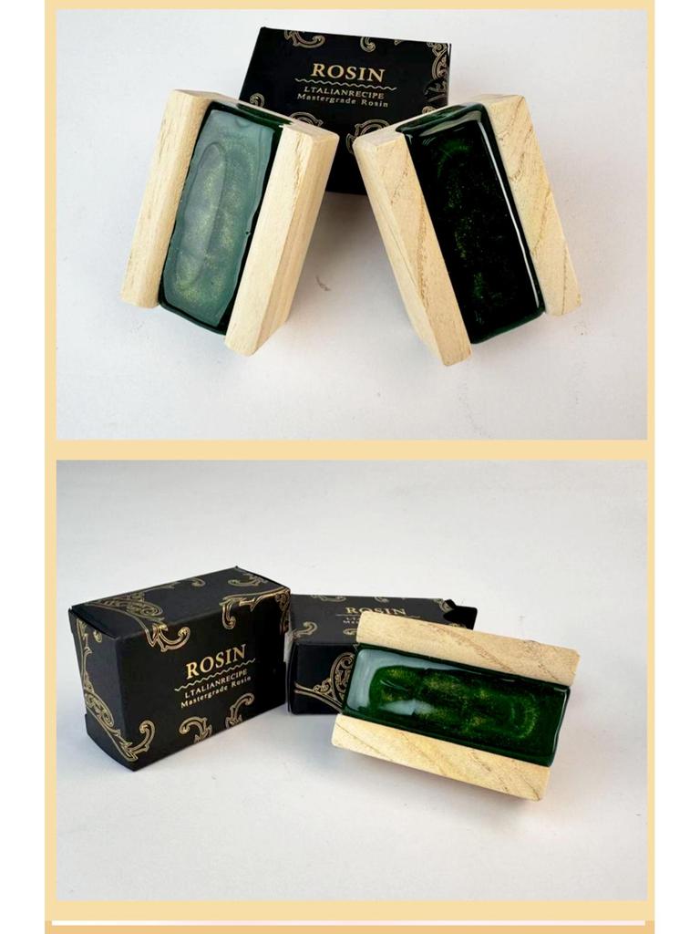 Rosin Dust for Violins, Green Gold Rosin Blocks for Erhu, and Universal Bowed String Instrument Accessories for Cellos.
