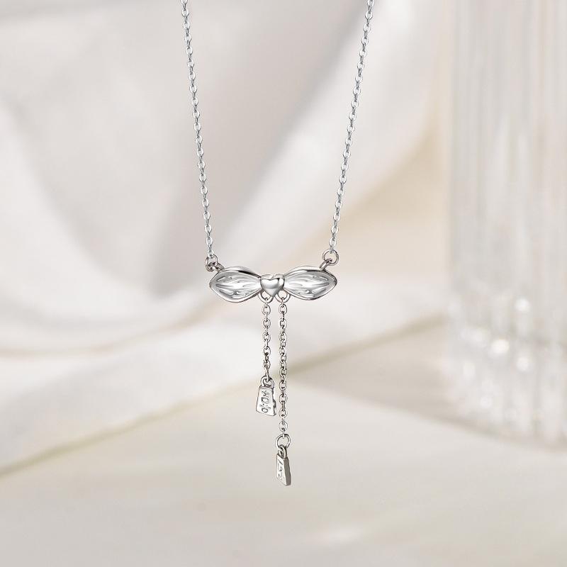 Ожерелье с кисточками и галстуком-бабочкой для женщин с изысканным темпераментом, универсальное и роскошное, высококачественная цепочка на ключицу, новинка