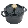Staub Cocotte Round La Mer 14 см латунная ручка маленькая литая эмалированная кастрюля IH совместимый японский продукт с серийным номером La Cocotte Round "спецификация Pico"