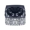 Women's High Waisted Sexy Sequined Half Skirt Waist Accessories Sequined Belly Dance Waist Scarf