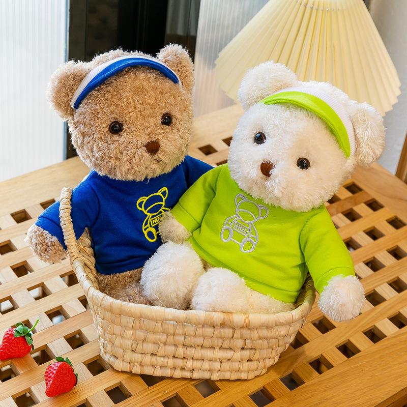 Cartoon Bear Plush Toys Dressed In Bear Doll Children Comforting Doll Decoration Gift Ornaments