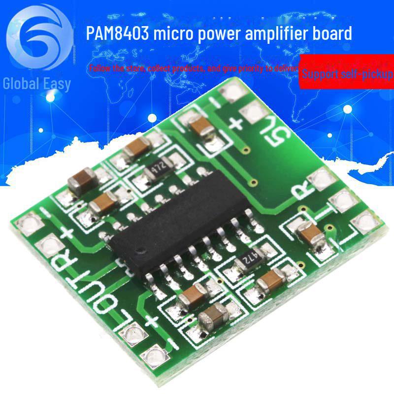 PAM8403 Мини 5 В цифровая плата усилителя с потенциометром и питанием по USB для улучшенного качества звука