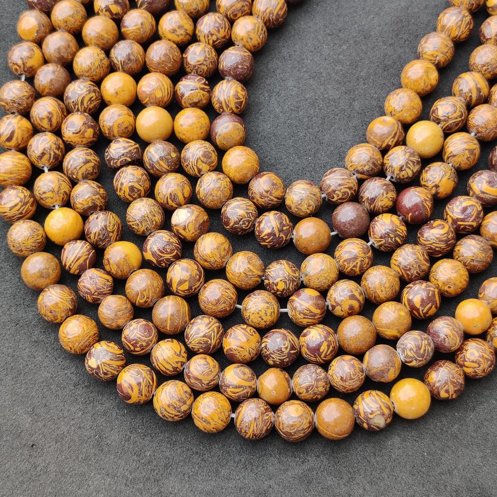 Бусины яшмы высшего качества из натуральной кожи слона Мариам, бусины из драгоценных камней, свободные бусины длиной 14–15 дюймов, бусины размером 6 мм, 8 мм, 10 мм.