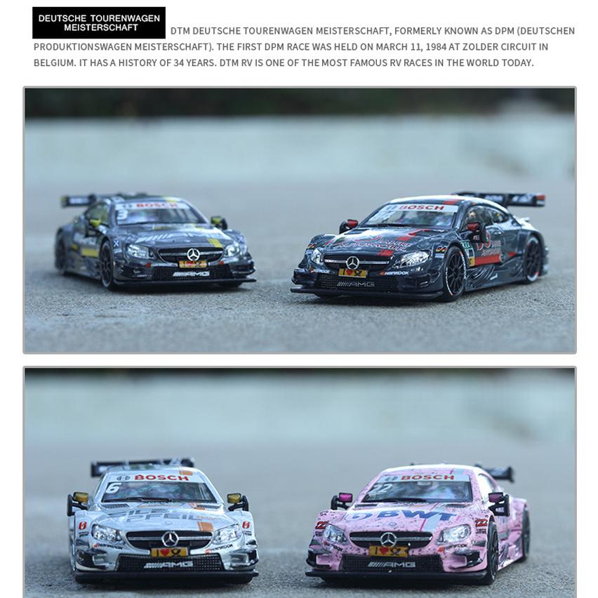 Масштаб 1/43 Benz AMG C63 DTM, литая под давлением модель автомобиля, игрушечный автомобиль с откатным механизмом для детей, коллекция подарков для мальчиков и девочек