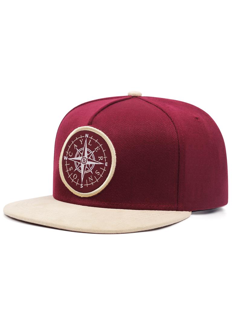 2024 Новая модная шляпа с утиным языком на кнопке компаса, спортивная шляпа с утиным языком на открытом воздухе, модная женская бейсбольная кепка с вышивкой