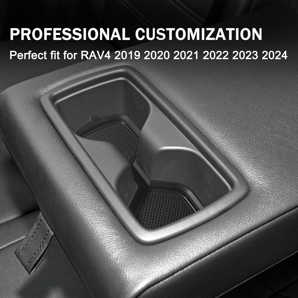 SENSHINE 3D Cup Holder Erts For Toyota Rav4 Accessories 2025 2024 Silicone Cup Coaster Mat Center Console Liner Protector Pad For Toyota Rav4