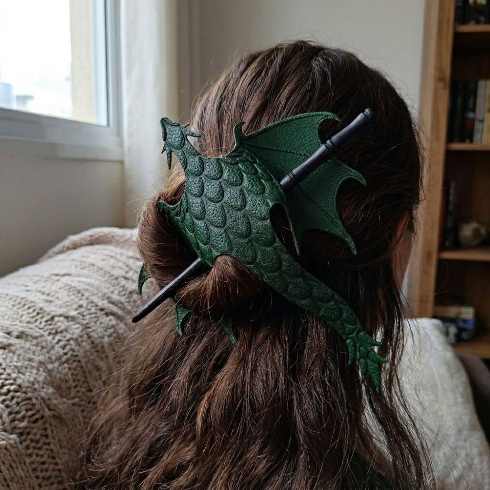 Carved Dragon Flying Dragon Wing Hair Accessory Gothic Cosplay Dragon Hair Slide Halloween