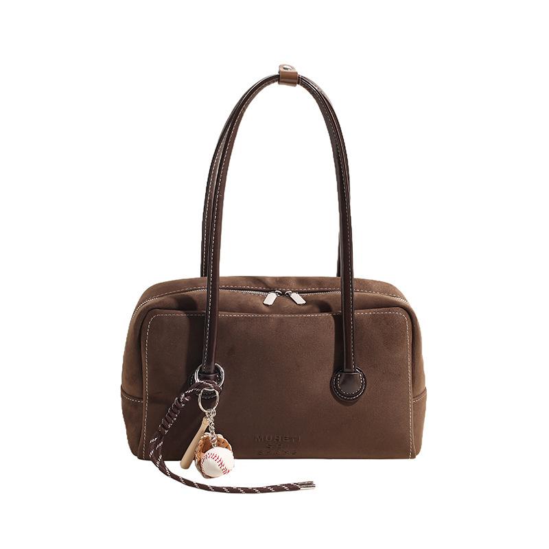 Популярная в этом году женская сумка большой вместимости 2025 новая осенне-зимняя ретро матовая сумка через плечо сумка-подушка для поездок