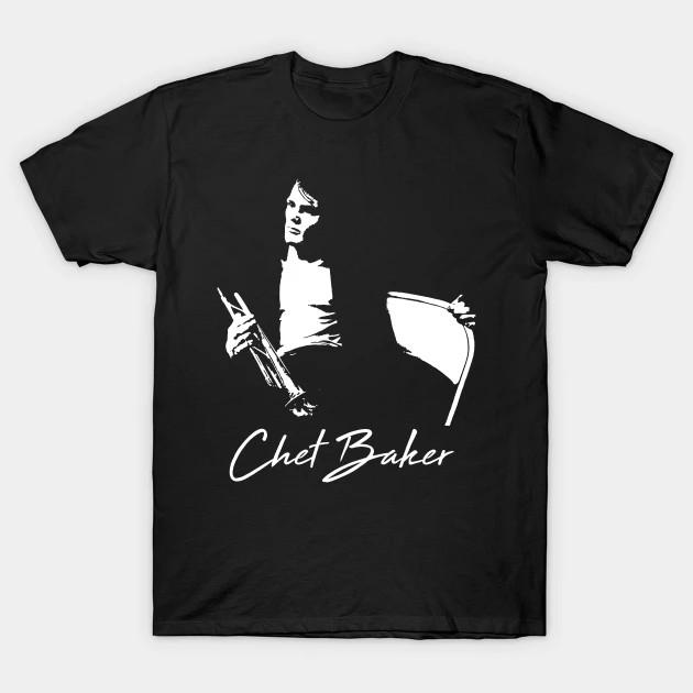 Chet Baker - Chet Baker Short Sleeve Cotton Black All Size T-Shirt OB960