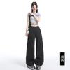 American light gray overalls women's 1116 summer new loose and thin sports quick-drying casual wide-leg pants