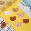 4 Colors Applique Patches DIY Accessory Sewing Cute Cartoon Bear Embroidery Patches Iron On