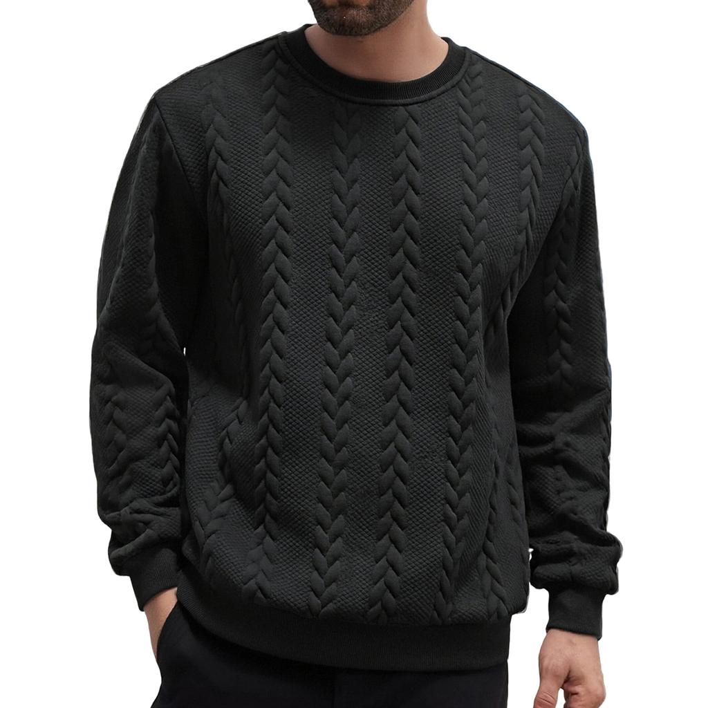 Мужская модная толстовка с круглым вырезом и длинными рукавами для отдыха