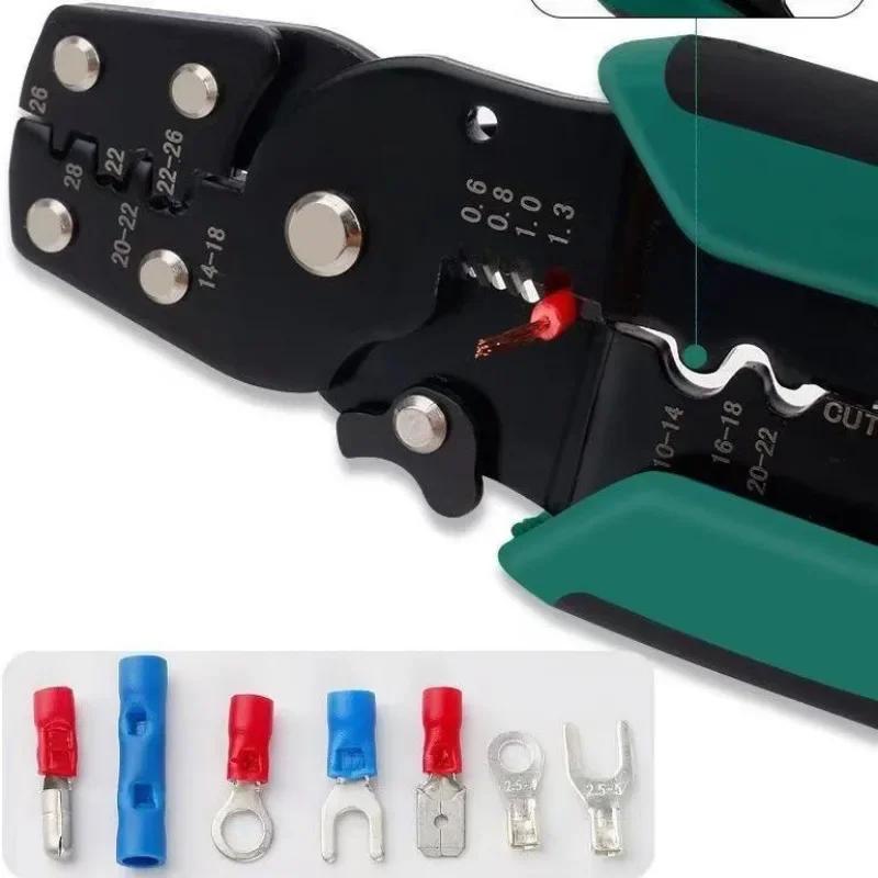 Многофункциональные мини-клещи для обжима электрических клемм с ручным инструментом для зачистки проводов