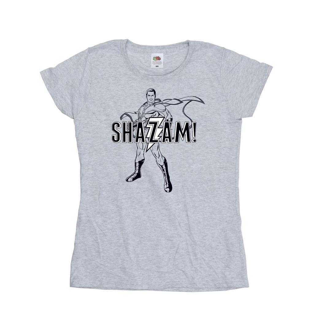 DC Comics Womens/Ladies Shazam Outline Cotton T-Shirt
