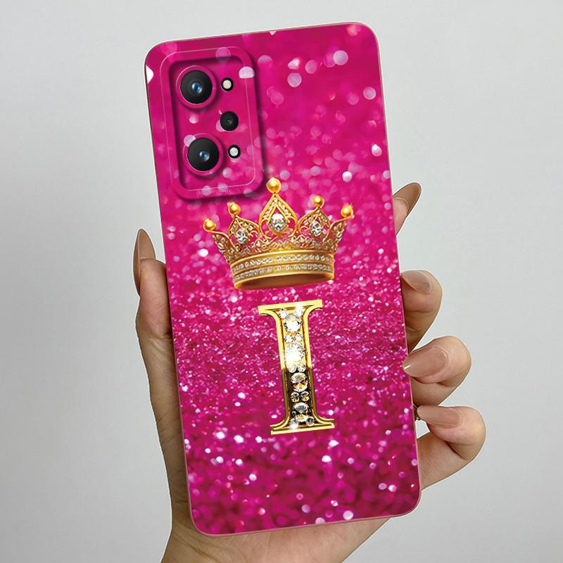 Для Realme GT Neo 2 Neo 3T Q5 Pro GT2 5G Модный Чехол для Телефона с Первоначальной Буквой для Пары Мягкий Силикон ТПУ Защитный Чехол для Линзы