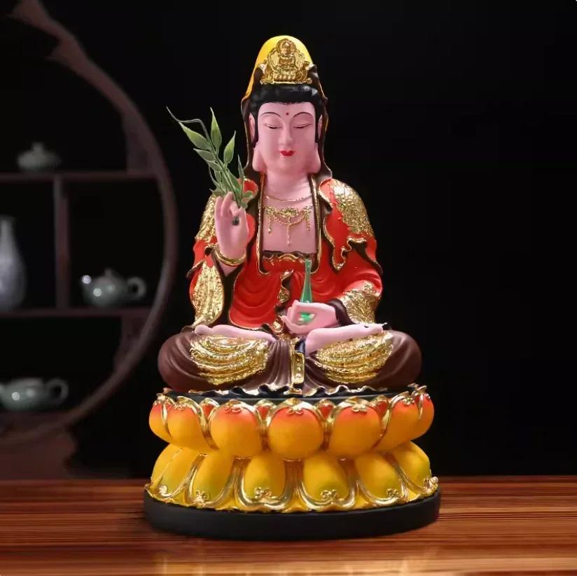 Будда Шакьямуни Кшитигарбха Бодхисаттва Авалокитешвара Статуя Будды Домашний зал Будды Предлагает украшения Мебель для дома