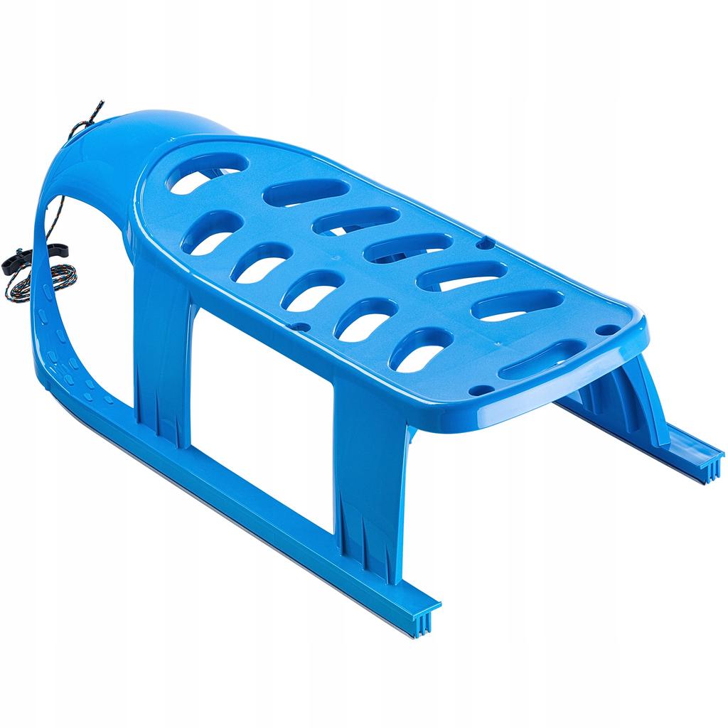 KADAX Plastic Sleds For Children Downhill Slide With Handle and String Strong Blue