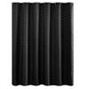 Yicang Black Waffle Weave Jacquard Shower Curtain
