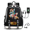 Хит продаж Рюкзак ONE PIECE Луффи с USB-зарядкой, большая вместимость