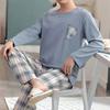 Pajamas Men Long Sleeve Suits New Men's Youth Spring Autumn Winter Thin Imitation Cotton Loose Boys Home Wear Daily Comfort Set