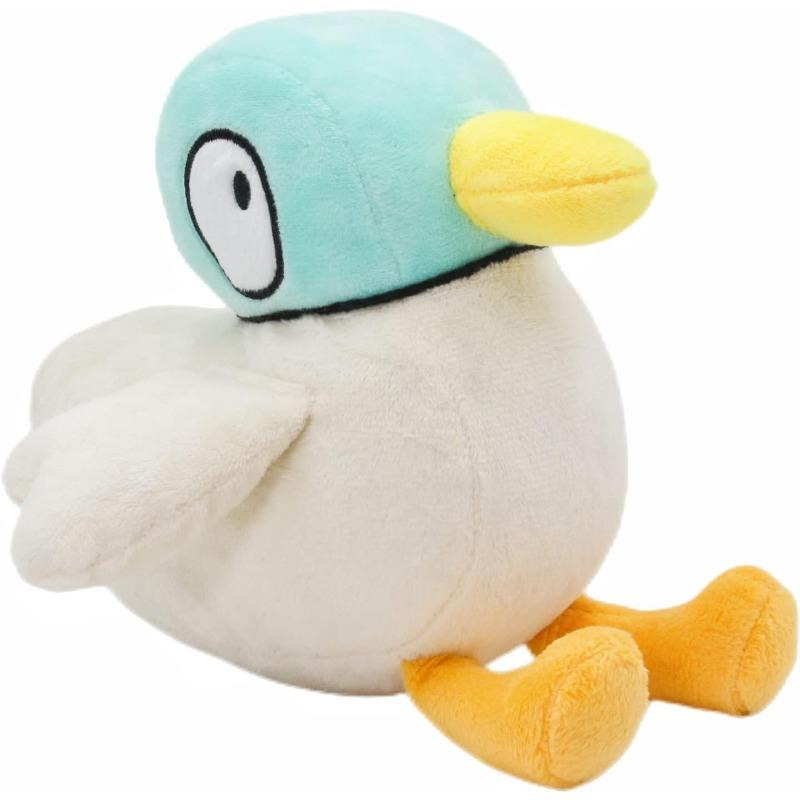 Cute Sarah and Duck Stuffed Animals Plush Pillow Toy, 7'' Soft Green and White Duck Plush Pillow Animals Dolls for Mother's Day Birthday Kids Gifts