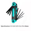 8 In 1 Folding Allen Wrench Set Metric Allen Key Set Tool Or Folding Tamper Proof Torx Key Set Portable Star Wrench Kit