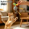 Ленивая игрушка для кошек, сизалевый шар с перьями, износостойкие шарики с кошачьей мятой, звуковая игрушка для чистки зубов, для снятия скуки, игровая для домашних животных, для домашних кошек, интерактивная, для кусания