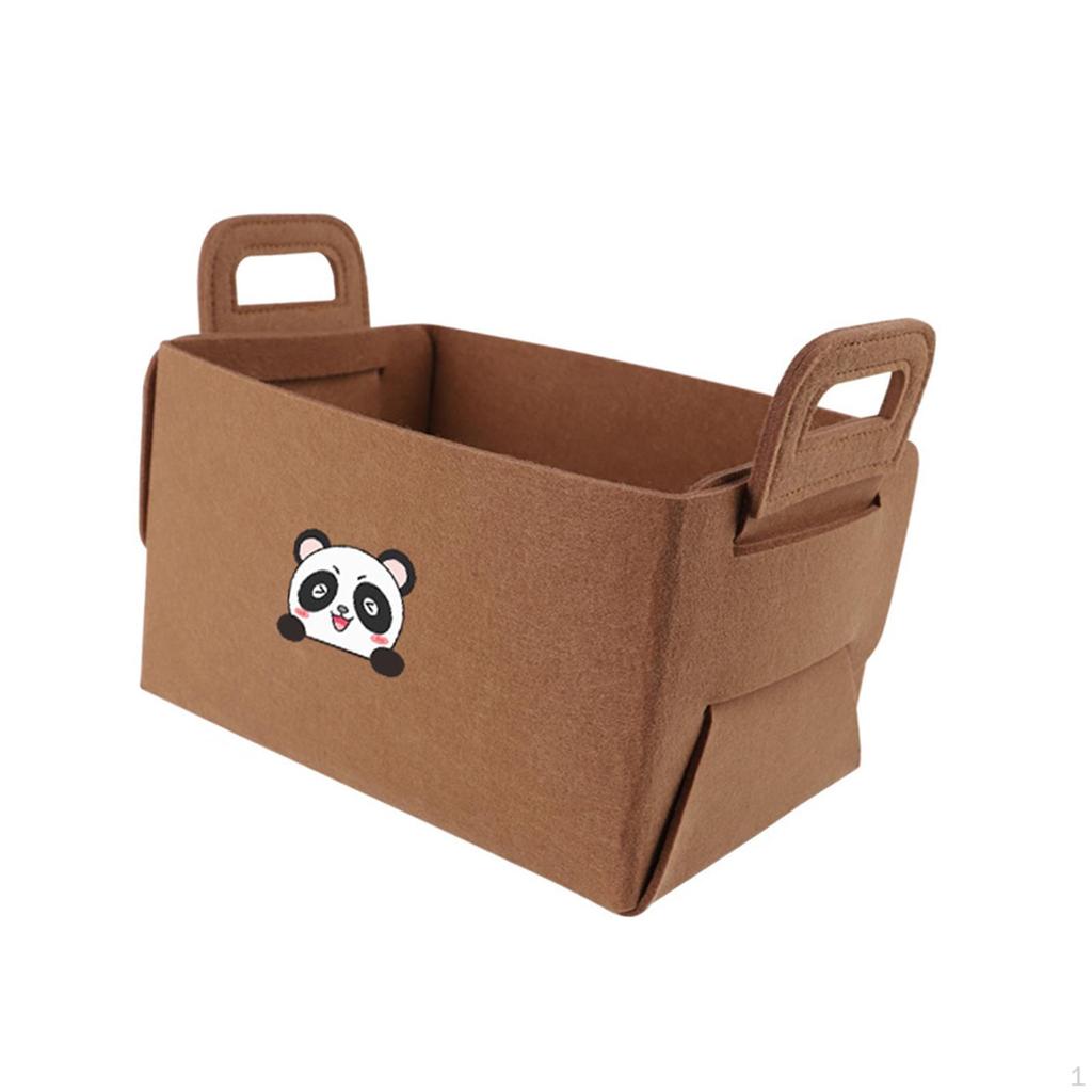 Felt Storage Basket Car Trunk Cargo Accessories Foldable Bin Organizer Box for Camping