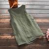 Women Vest Round Neck Sleeveless Solid Color Tank Tops Loose Fit Buttons Decor Summer Camisole Daily Wear