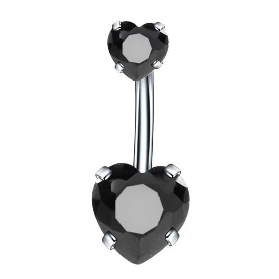 Кольцо для пупка Привлекательное коррозионностойкое кольцо из нержавеющей стали в форме сердца для пупка и пупка
