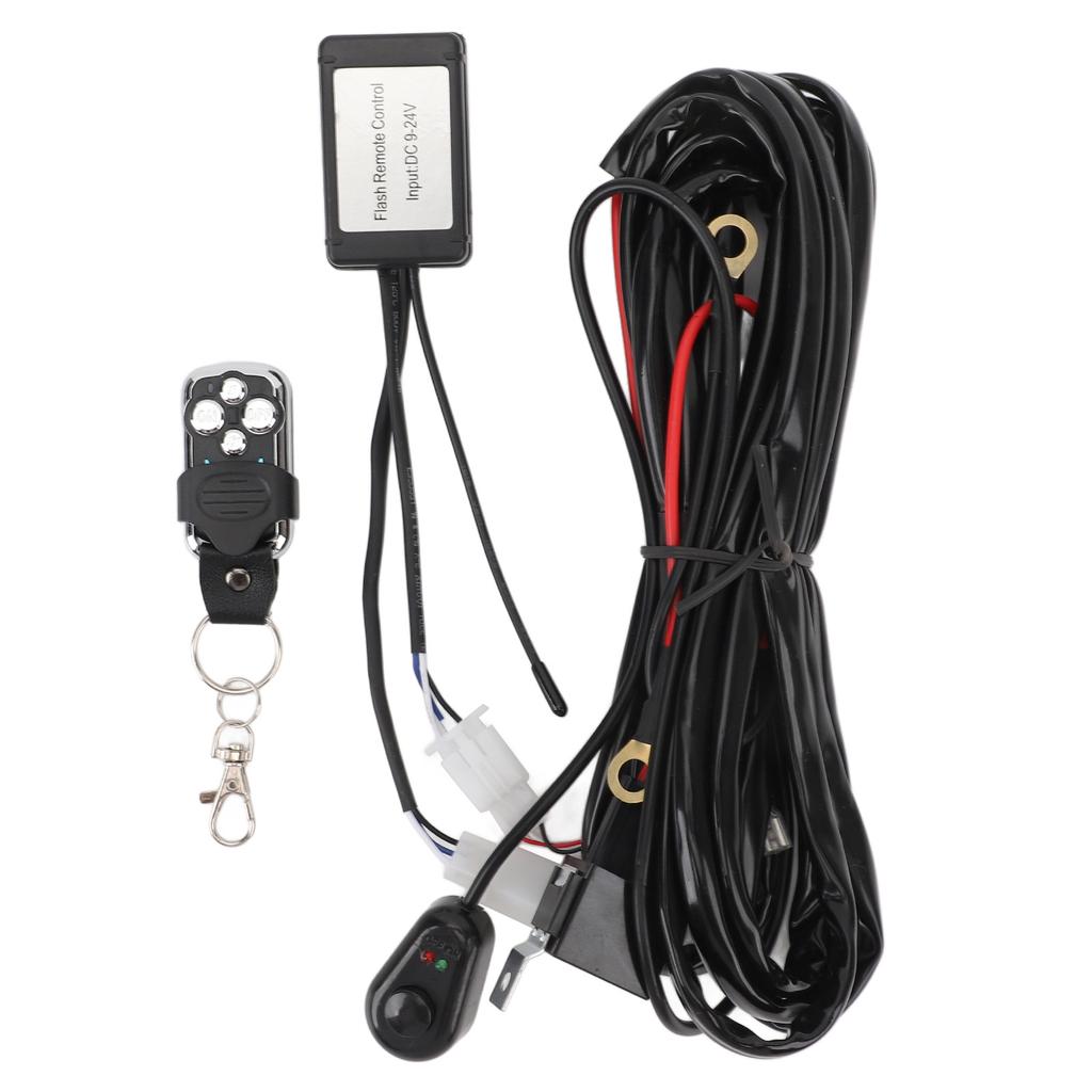 Комплект проводки с дистанционным управлением DC12V 3 м 40 А 16 AWG Беспроводной комплект проводки с дистанционным управлением для светодиодной световой панели, стробоскопа, рабочего освещения