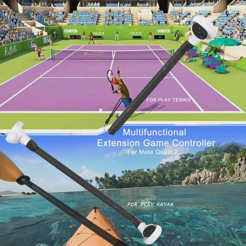Meta Quest 3 Удлиненная рукоятка Световой меч и контроллер для гольфа (4-Pack)