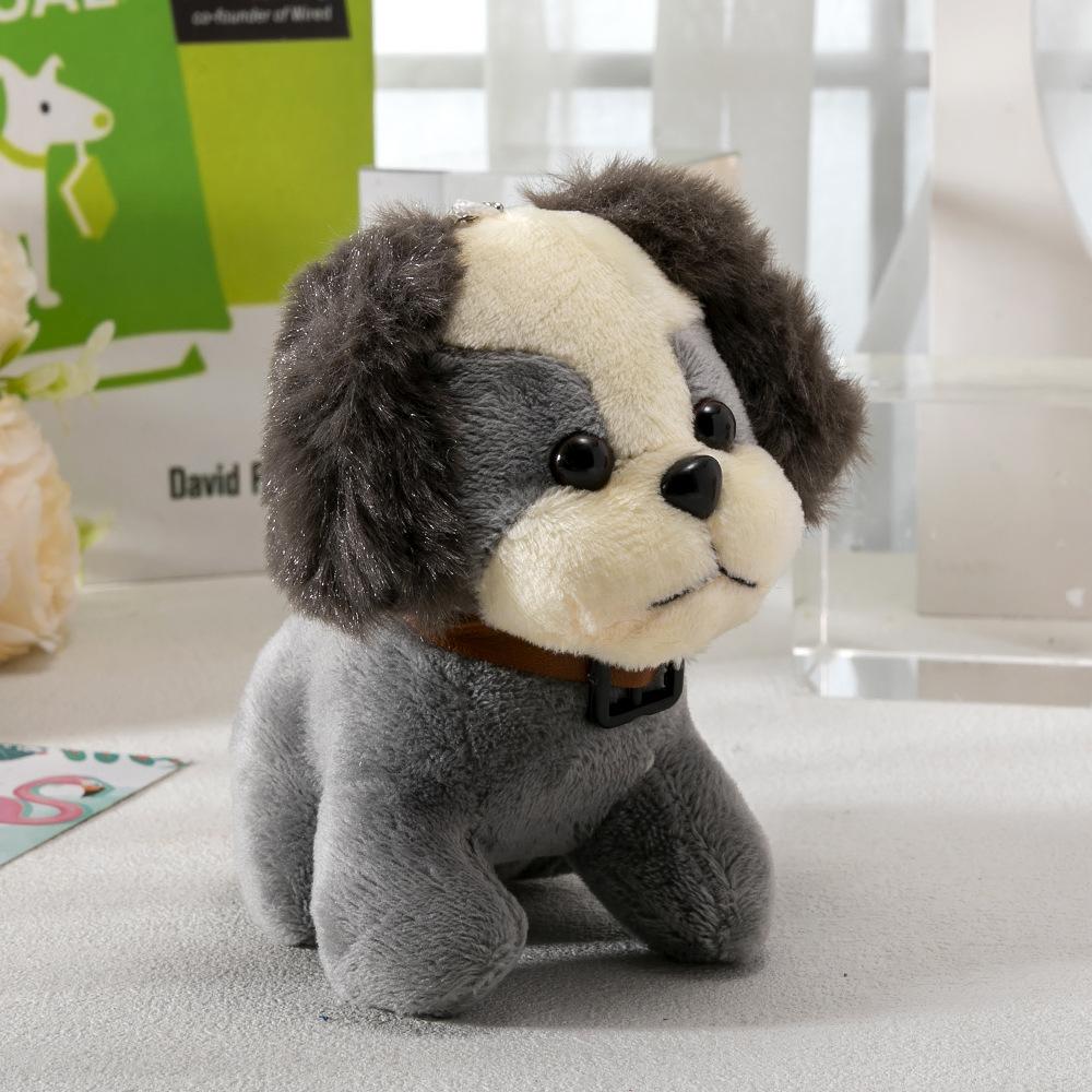 Songshan Toy Cute Polyester Stuffed Animal Doll Puppy 13cm Small Dog Plush Key Chain Schoolbag Pendant Toy Gift