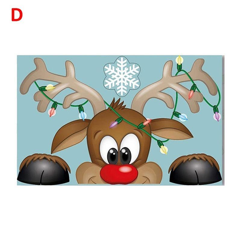 Рождественская Снежинка Окно Адсорбционная Стеклянная Наклейка Рождественская Наклейка Украшение Праздничная Снежинка Санта-Клаус Олень Партии Наклейка