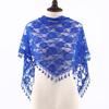 Sun Protection Printed  Wraps Colorful Flower Triangle Headband Elegant Lace Scarf  Holiday