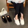 Fleece Cotton Drag Women 2025 Popular New Winter Thick Bottom Winter Versatile Soft Bottom Mori Series Heightening Flat Bottom Slippers