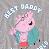 Peppa Pig Unisex Adult Best Daddy In The World Heather Long-Sleeved T-Shirt