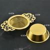 Новое ситечко для чая из нержавеющей стали, ситечко для чая, золотое ситечко для чая из нержавеющей стали, ситечко для чая, кружевное бинауральное ситечко для чая