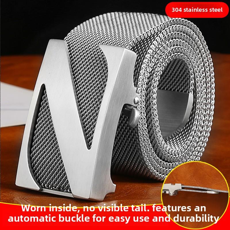 Внутренняя головка ремня из нержавеющей стали 304 Мужская пряжка для ремня Самооборона на открытом воздухе Цельнометаллическая цепочка для ремня Модный мужской досуг