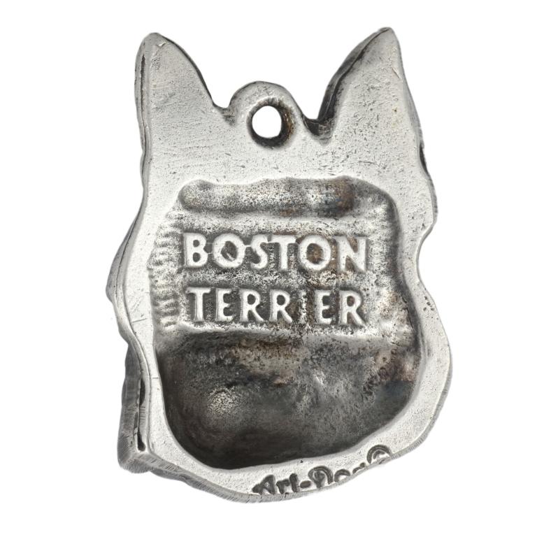 Boston Terrier, Boston Bull Terrier - Posrebrzany Brelok Do Kluczy Z Psem, Ozdoba Torebki, Zawieszka Do Plecaka Marki Art-Dog