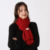 Student Boys and Girls Cute All Match Korean Style Knitted Scarf Couples' Autumn Winter Warm Solid Color Small Wool Scarves